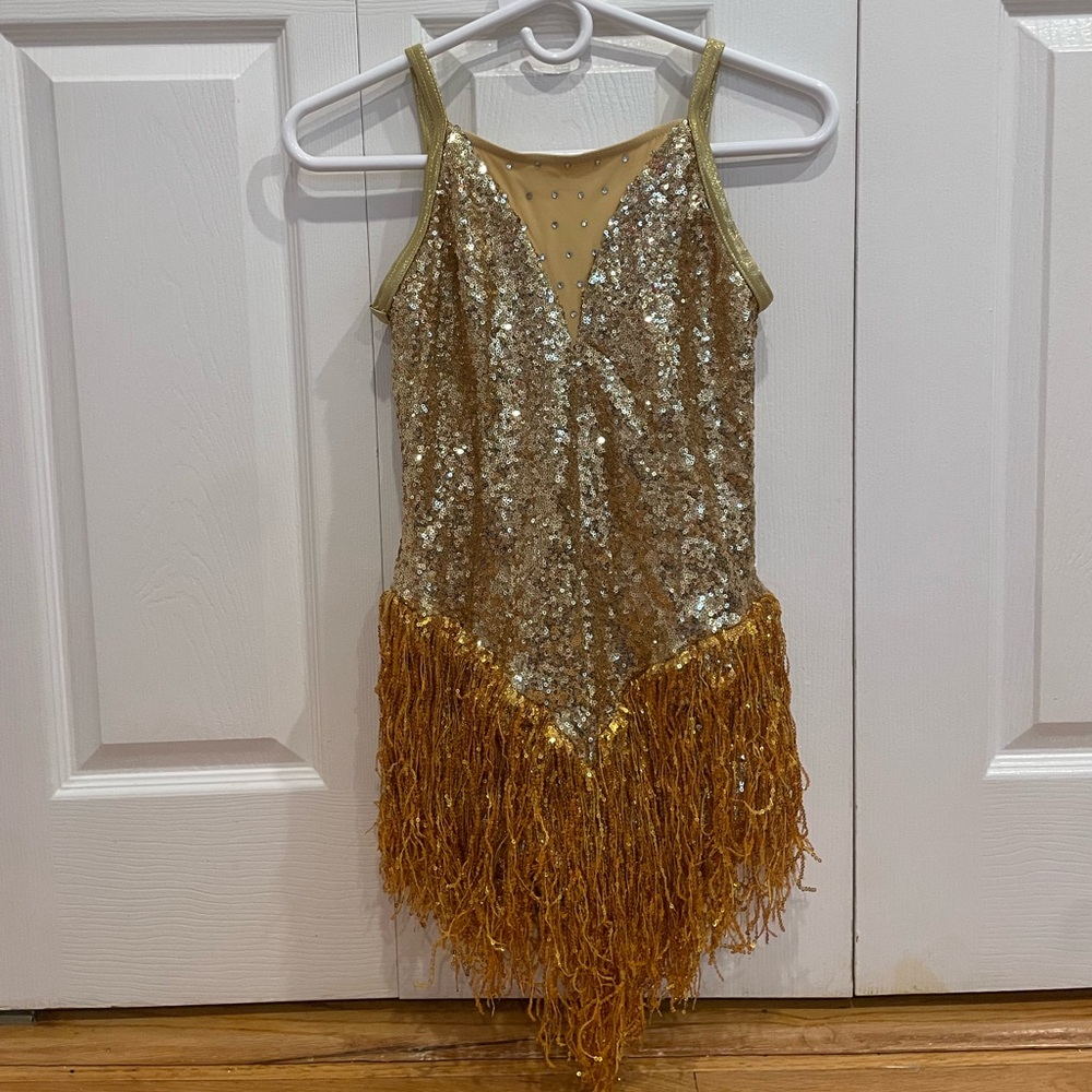 Golden Showgirl Dance Costume